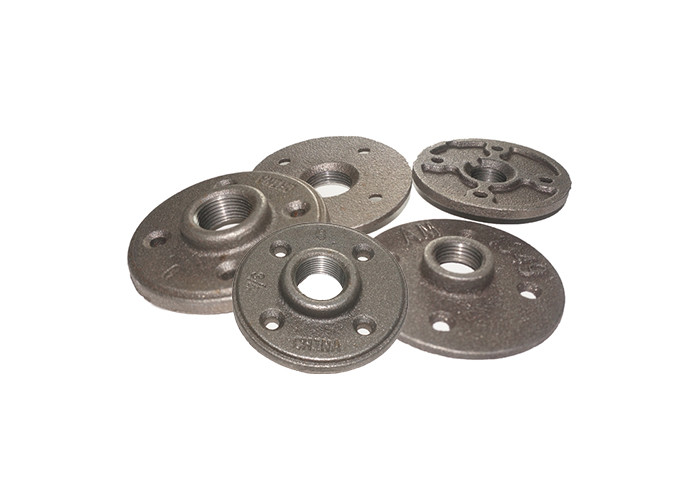 1/2 Inch Malleable Iron Floor Flange / Malleable Iron Fittings Shelving Retro Sandblasted