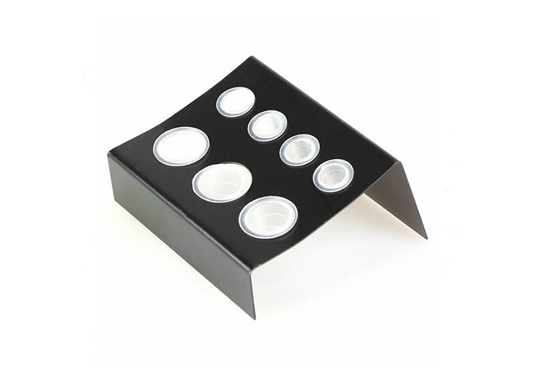 7 Holes Stainless Steel Tattoo Ink Cups Holder Container Stand