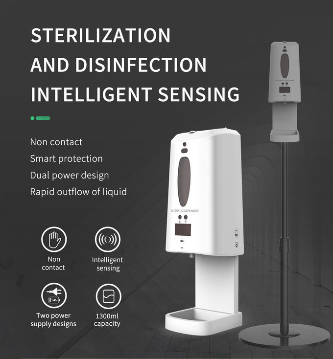 Wall Mount ABS LCD Display Hand Sanitizer Stand Liquid Alcohol Disinfectant