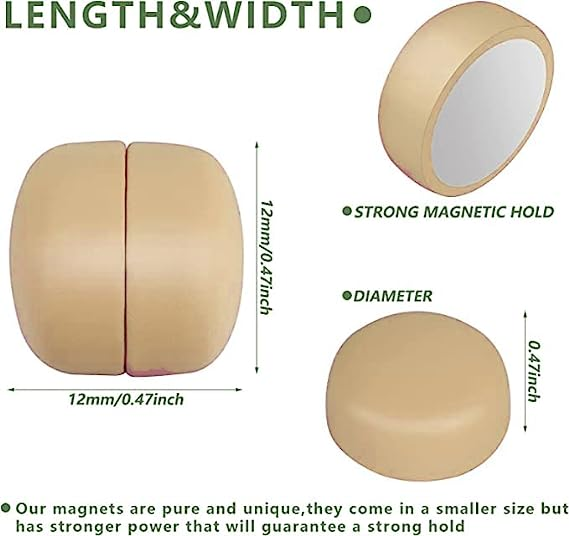 Round Magnetic Hijab Pins Strongest Multi Magnet for Women's Muslim Head Accessories