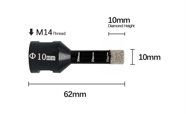 45Mn Diamond 6mm 12mm 14mm Masonry Drill Bit Set For Power Drill