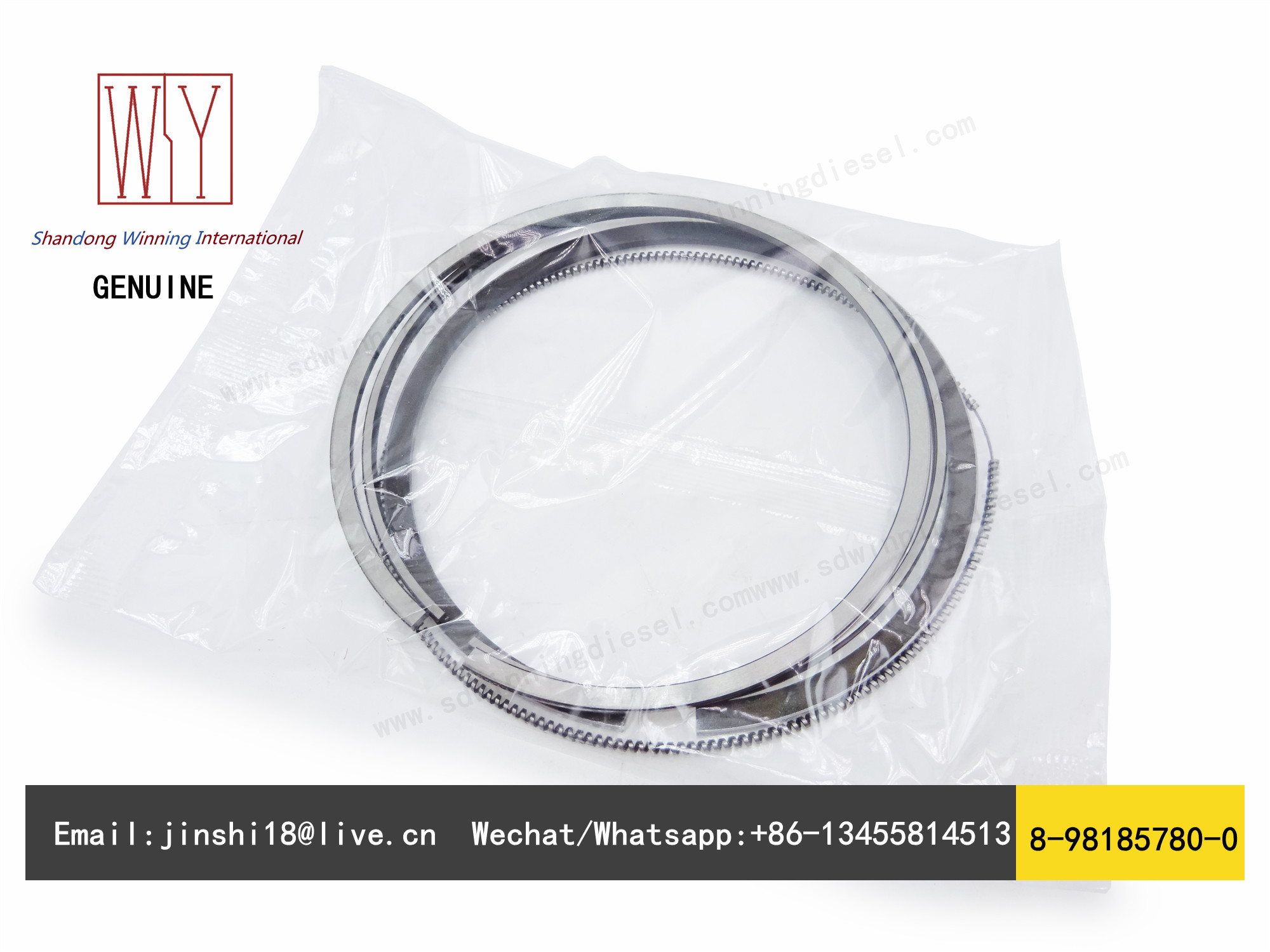 ISUZU GENUINE NKR NPR NQR NHR NMS 8981857800 8-98185780-0 RING SET PISTON STANDARD