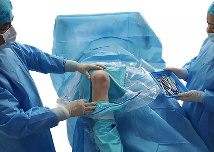 Knee Arthroscopy Procedure Pack SMS Fabric Sterile Green Essential Pack Lamination Patient Disposable Surgical Pack