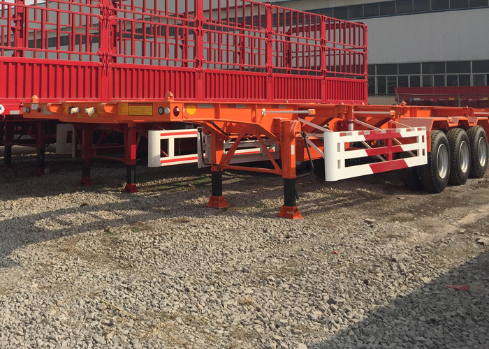 Carbon Mn Steel Flatbed Semi Truck Semi Trailer Truck 12600*3000mm
