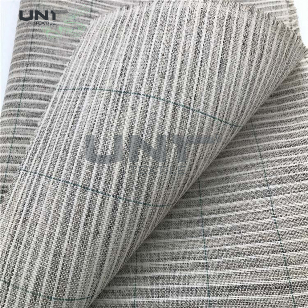Smooth Green Strip Fusible woven Elastic Hair Interlining For Jacket and chest interlining