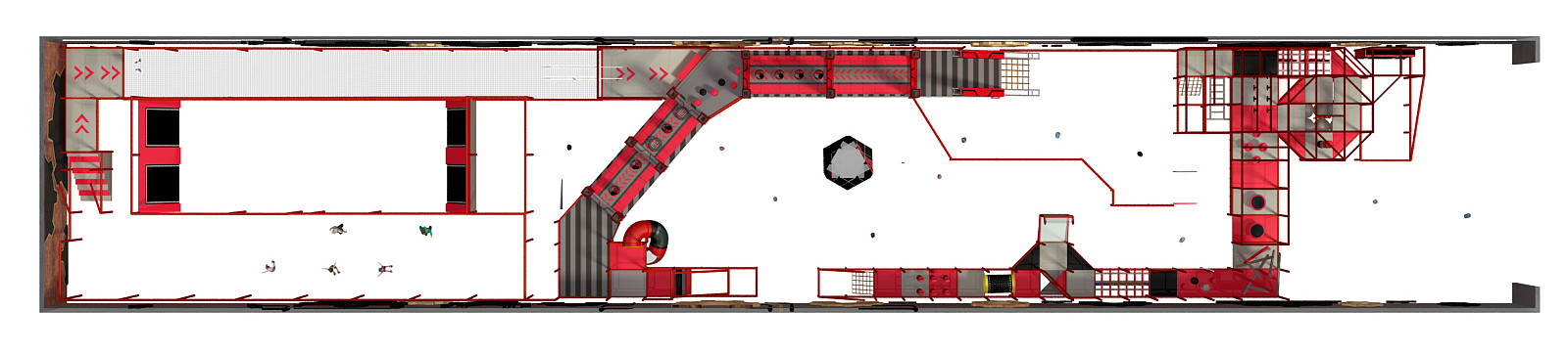 Indoor Playgournd Trampoline Park Equipment Sport Center Familiy Park Structure