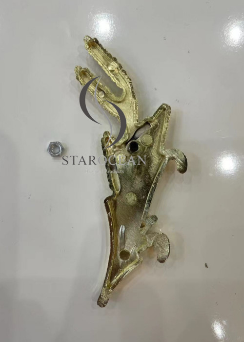 Gold Plated High Quality Metal Decorative Funeral Urn Hardware SGS Certified UD04