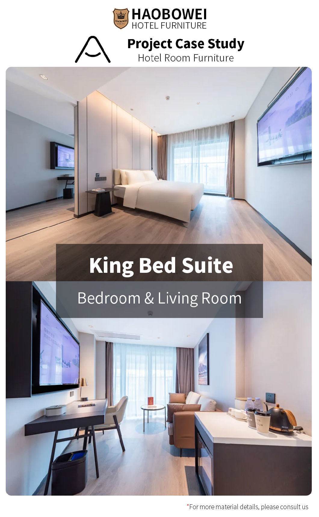 Modern Luxury Hotel Furniture Foshan China Standard King Size Set Custom Bedroom