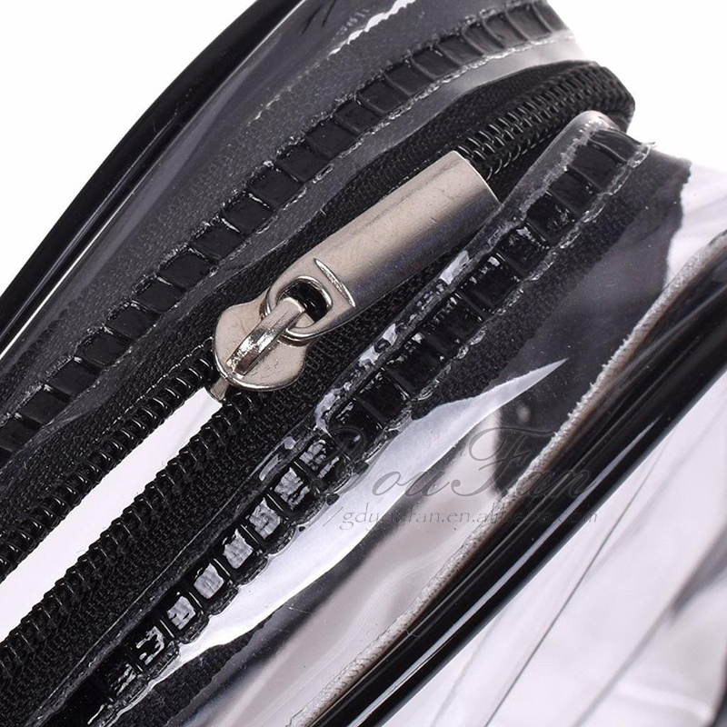 Water Resistant Cosmetic Toiletry Bag , Clear PVC Makeup Toiletry Travel Bags