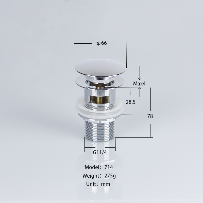 275g Brass Sink Waste Drainer With Overflow Hole