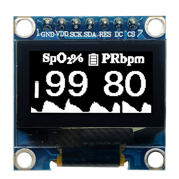 7 Pins 0.96 Inch OLED Display Module SPI 3V White PMOLED With SSD1306 Driver IC