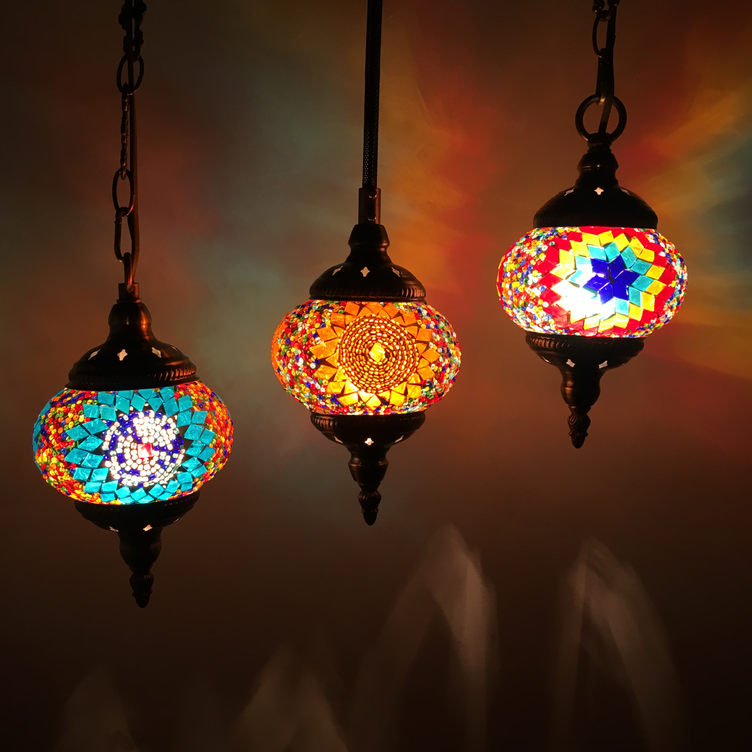 Mediterranean style Art Deco handmade Turkish Mosaic Pendant Lamp(WH-DC-18)