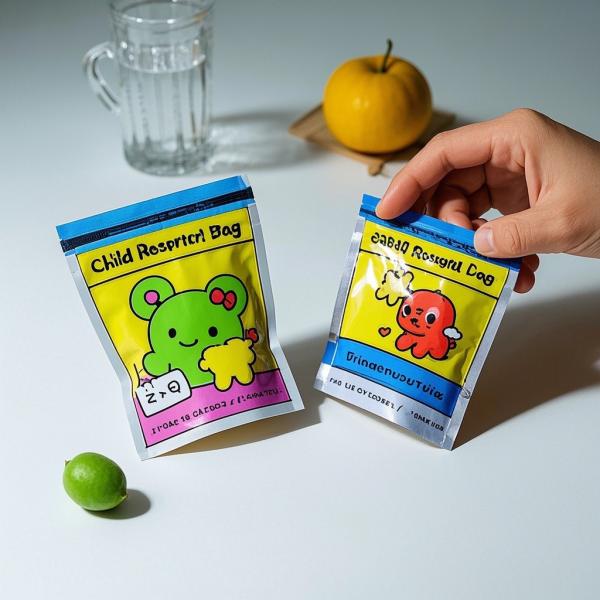 Child Safety Lock Composite Packaging Bags FDA-Compliant For Nutraceuticals &