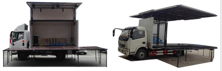 Aluminum Alloy Mobile Stage Trailer 12500*2500*1550mm Hydraulic Trailer Manufacture