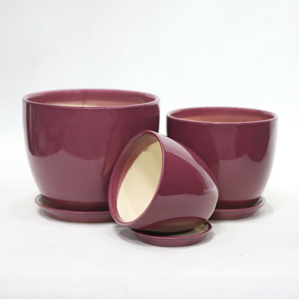 Simple Ceramic Pots High Durability For Garden Plants And Succulents