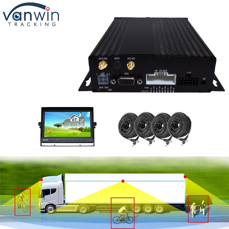 GPS 1080P HD 4CH Mobile DVR SD Card Samrt WIFI Bus Vehicle Digital Video Recorder