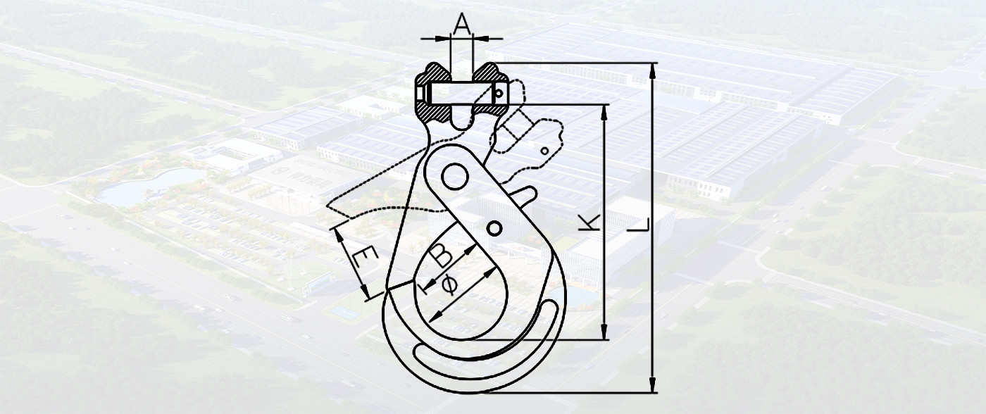 SLR248-ITALY TYPE CLEVIS SELF LOCKING HOOK