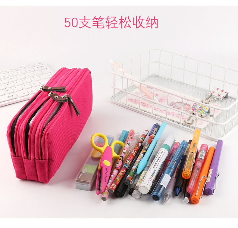 Large Capacity Pencil Case School Pen Case Supplies Pencil Storage Bag Students Pencil Cases Big Pen Box Pouch Stationery
