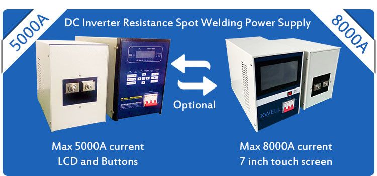 Double Side Spot Welding Machine For Lithium Battery 32650 8000A