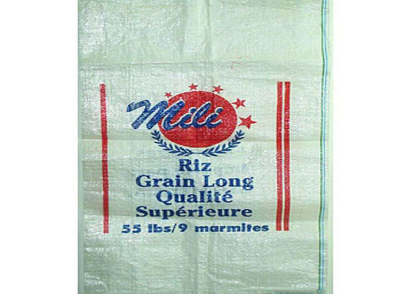 25KG 50KG PE Woven Bag For Rice , Custom Waterproof Woven Polyethylene Bags