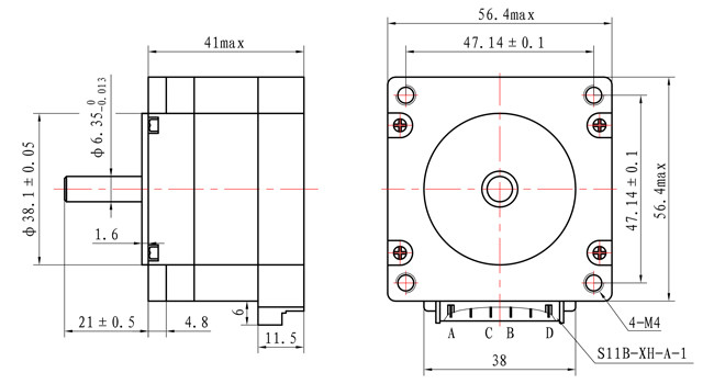 Nema 23 DC Stepper Motor Low Noise For Laser Marking Machine