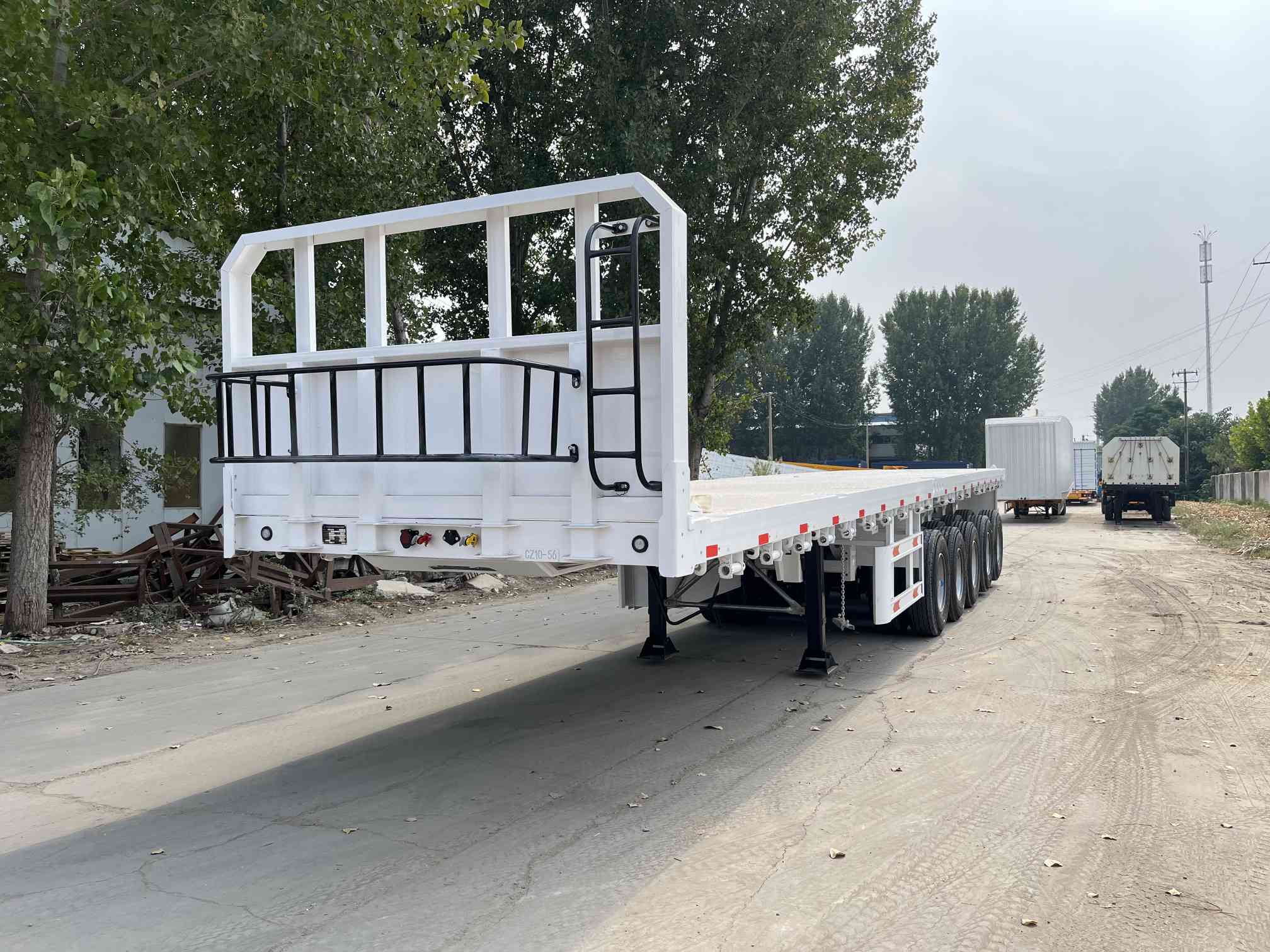 CIMC 2/3/4 axles new factory customized 12m 13m 14m 40t 60t 80t100t Africa container cargo transport flatbed deck semi trailer