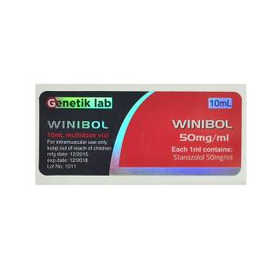  Genetik Lab Winibol 50mg Oral Pill Bottle Label Manufactures