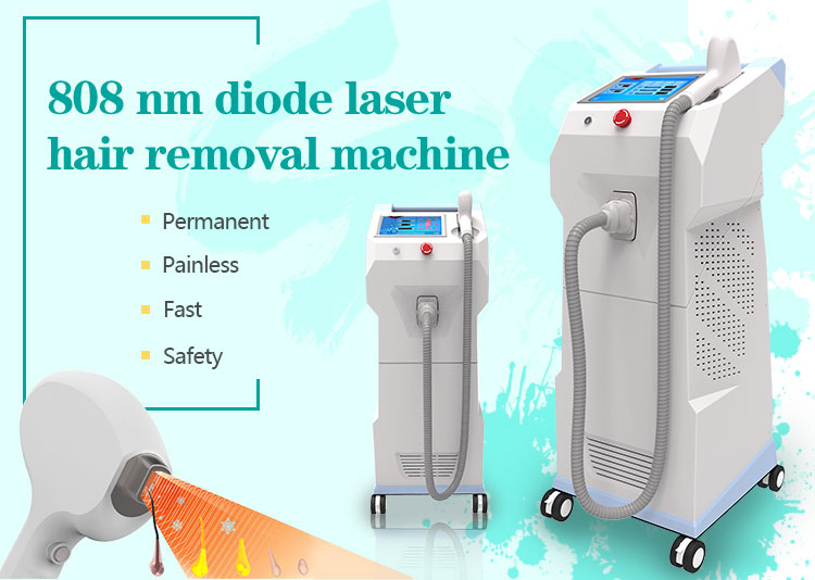 Manufacturer supply permanent painless 808 laser hair removal 808nm diode laser hair removal machine