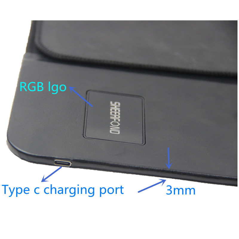 Multiscene Moistureproof Wireless Charging Mouse Pad Washable For Keyboard