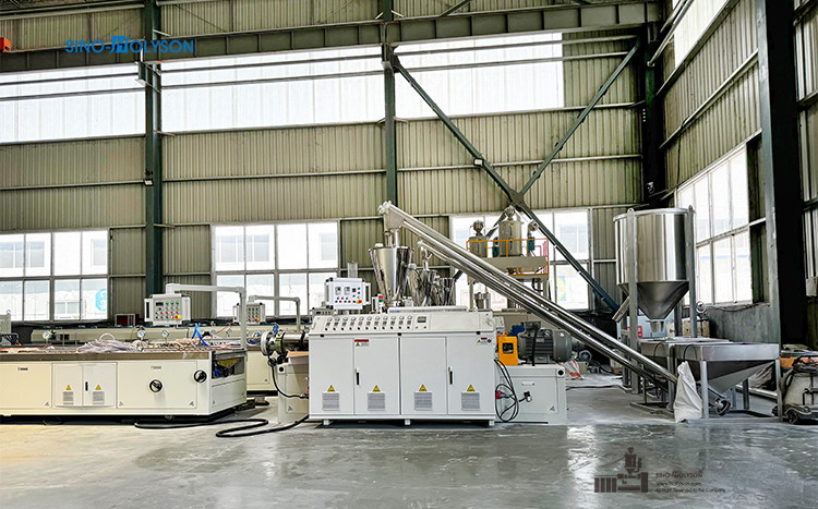 Sino Holyson HSJZ-65/132 WPC PVC Wall Panel Machine For High Output WPC Door Frame Manufacturing