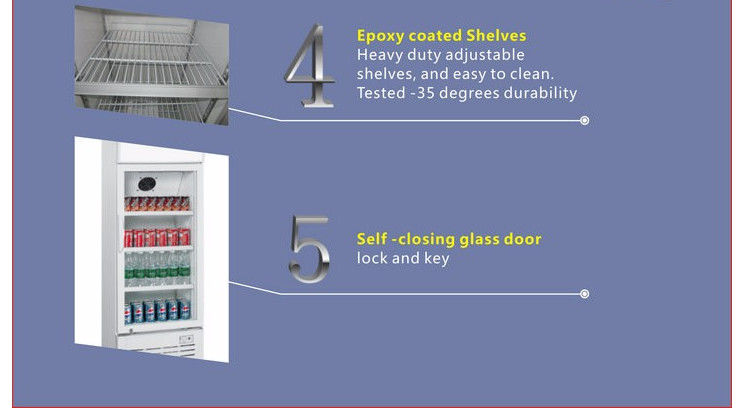 Dukers Commercial Refrigerator Freezer Fan Cooling Upright Showcase