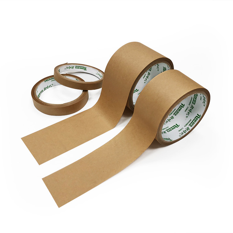 Water Free Kraft Paper Adhesive Tape Roll Strong Laminated Custom Printed