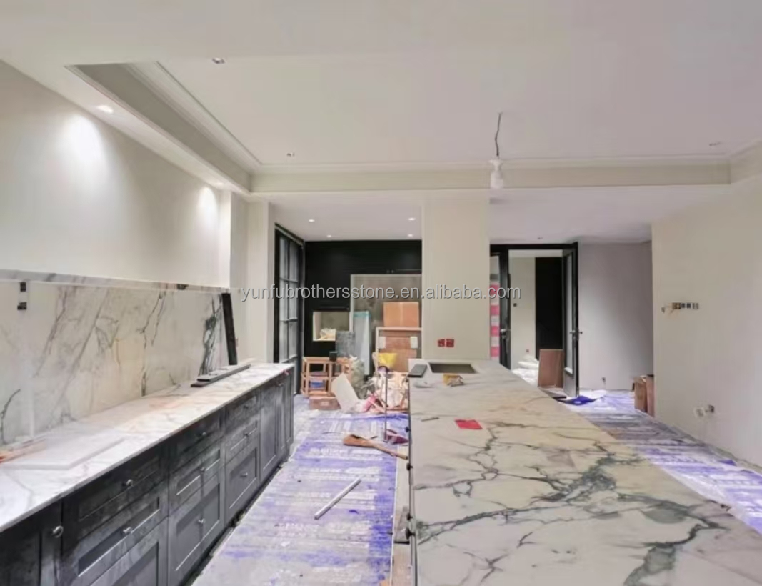 Polished Beautiful Paonazzo Marble Stone for Hotel Kitchen Countertop Decoration