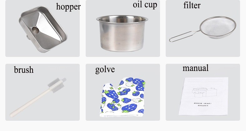 3-6 Kg/H Peanut Stainless steel Oil Press Machine For Home Use Fully Automatic