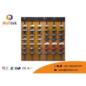 Durable Shoe Store Using Steel And Wooden Display Rack With Multiple Sizes