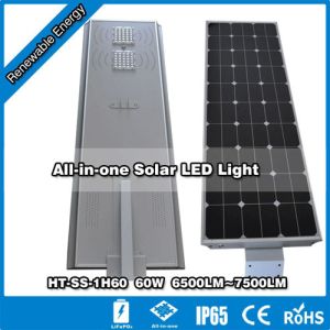 Hitechled Farola solar LED de 7000 lúmenes para alumbrado público HT-SS-1H60,60W