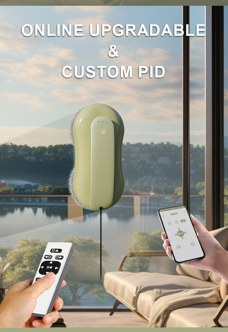 2024 Huidi 24V Anti-falling Control Robotic Window Washer with Remote App Control