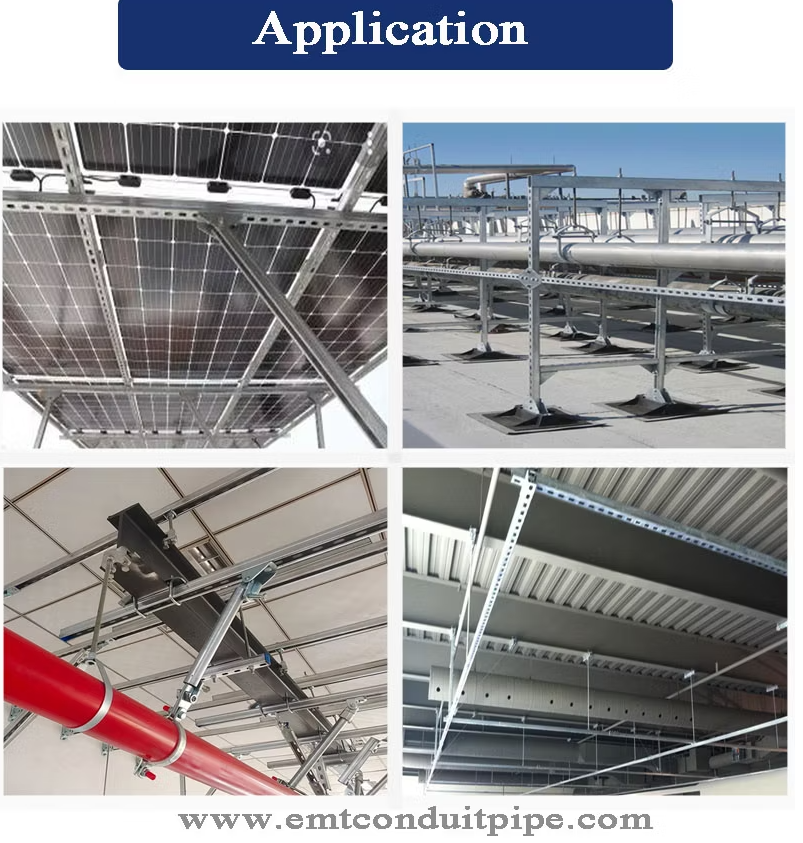 41x 41 Galvanized Slotted Unistrut Channel 10 Ft Steel Strut Channel