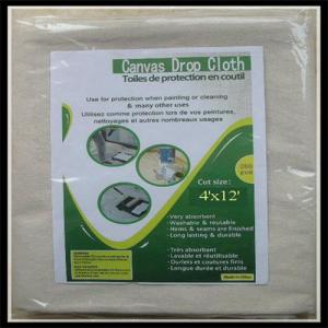 China cotton canvas drop cloth for DIY store,for construction companies 4'x12' 8oz on sale