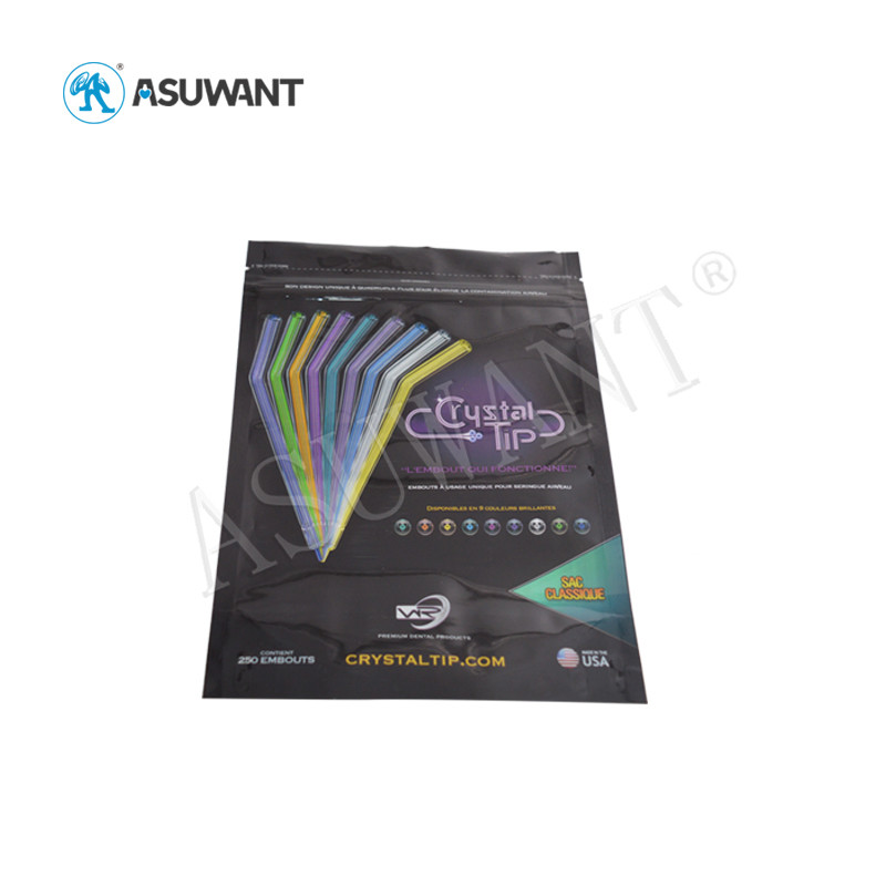 10 Colors Stand Up Resealable Bags PE PET VMPET Material With Power Zipper / U Notch