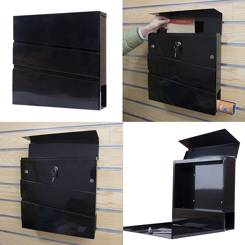 Outdoor Wall Mounted Post Box Waterproof Residential Galvanized Metal Mailbox