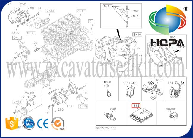 Engine Controller 8980750712 8980750750 8981258680 excavator control unit for Hitach