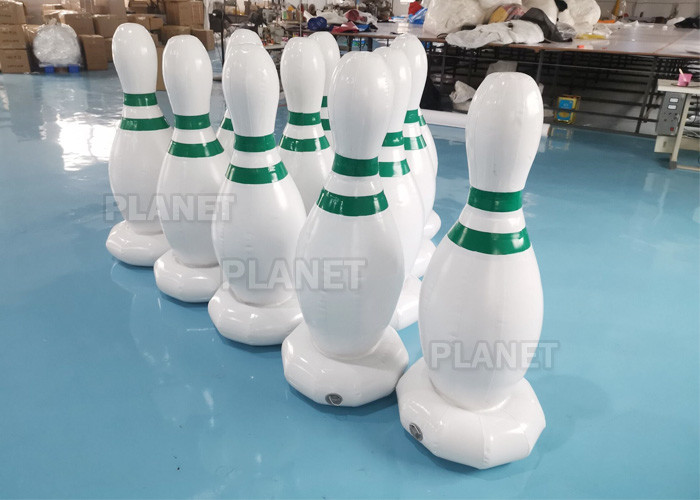 CE PVC Tarpaulins Inflatable Bowling Pins Set Game With Zorb Ball