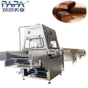 Wafer Chocolate Enrobing Machine With Cooling Tunnel Chocolate Enrobing Line