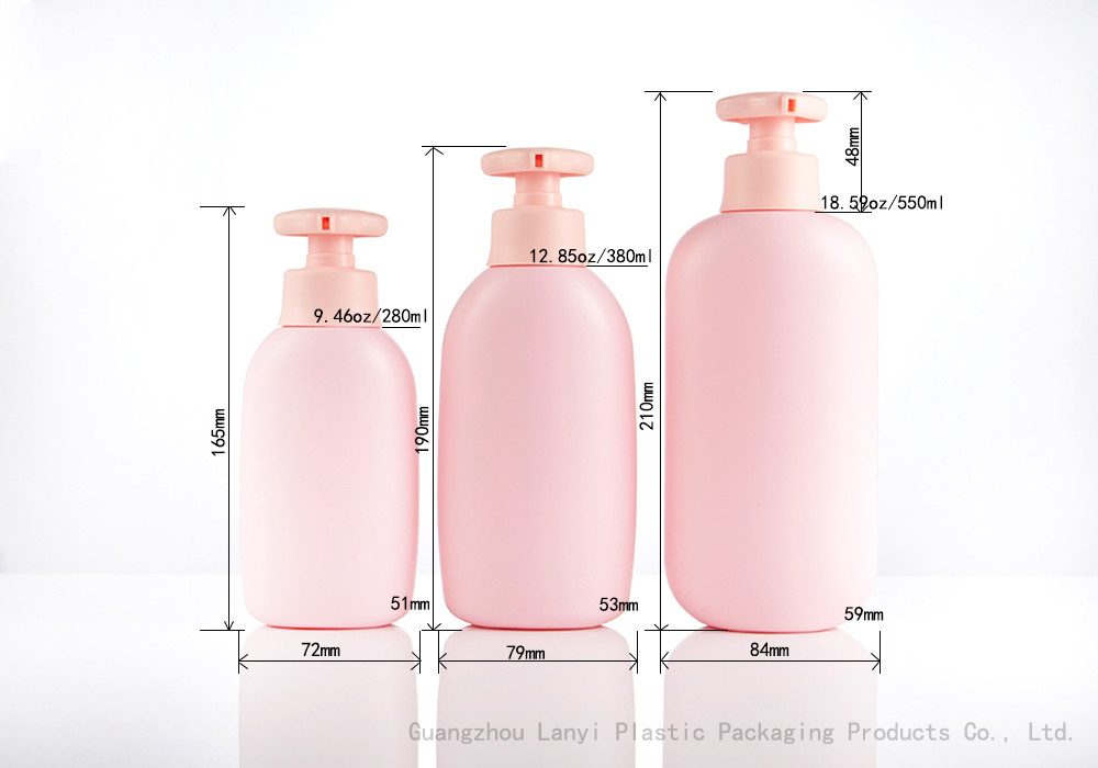Matte 280Ml 380Ml 550Ml Oval HDPE Lotion Pump