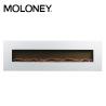 Buy cheap 1280mm Wall Mount Electric Fireplace White painted Tempered glass Two heating from wholesalers