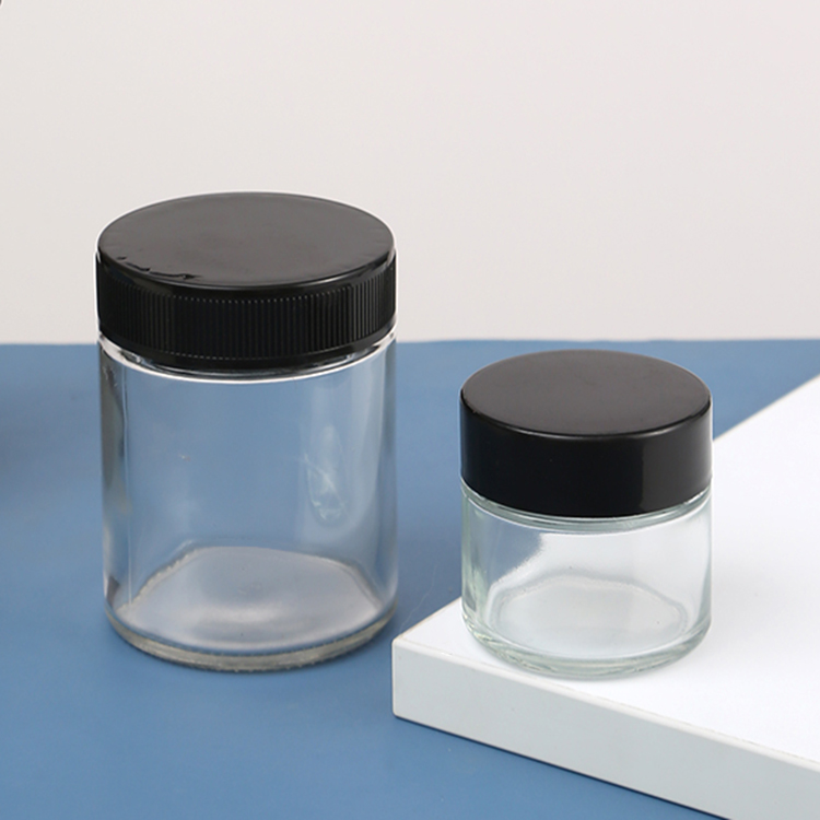 8oz Glass Cylinder Glass Jars Child-proof Lid for Exquisite Food Storage and Candle Making
