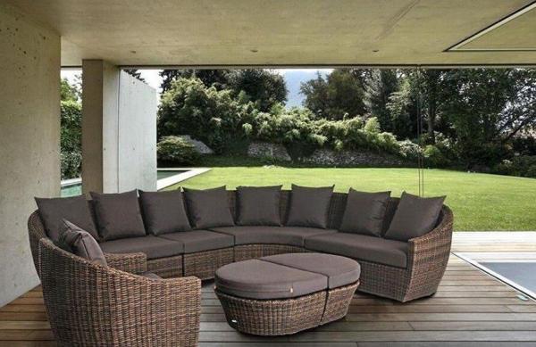7-piece Metal outdoor modular sectional sofa outdoor furniture garden sofa
