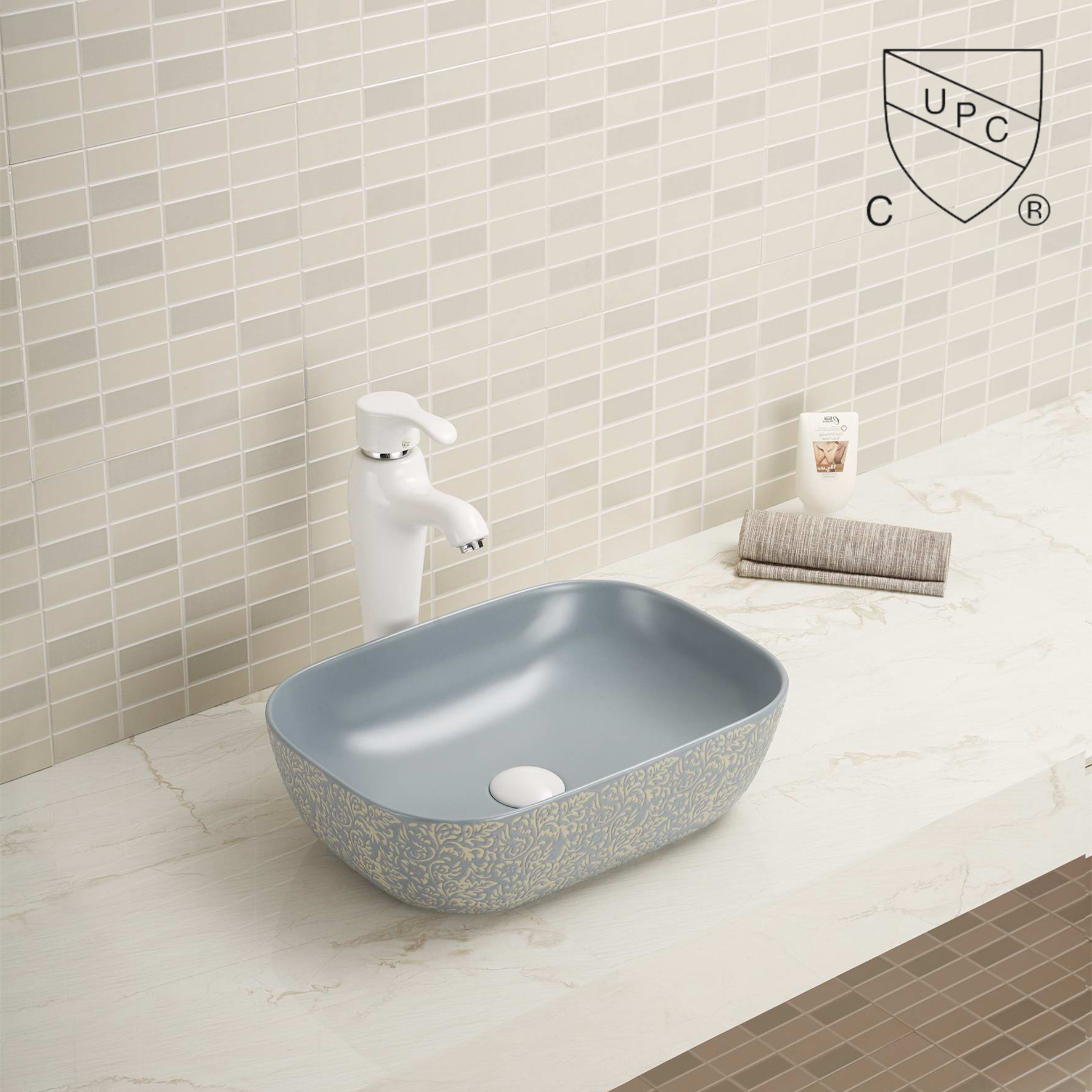 Good Straightness Counter Top Bathroom Sink Durable Not Deformed Basin Hand Wash