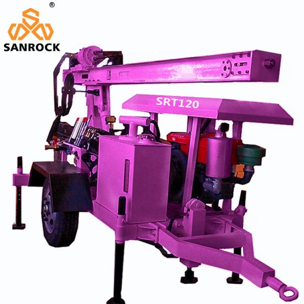 Trailer Mounted Water Well Drilling Machine Portable Hydraulic Water Well